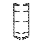 Auto Carbon Fiber Rear Row Button Frame Dekorativer Aufkleber für Porsche Panamera 2010–2016, Links- und Rechtsantrieb