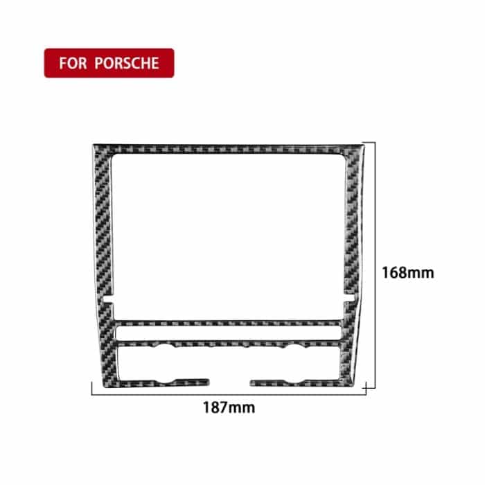 Car Carbon Navigationsbildschirm Dekorativer Aufkleber für Porsche Panamera 2010–2016, Links- und Rechtsantrieb – Bild 2