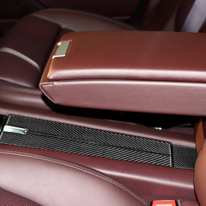 Car Carbon Fiber Rear Armrest Box Panel Dekorativer Aufkleber für Porsche Panamera 2010–2016, Links- und Rechtsantrieb – Bild 5