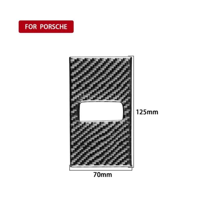 Auto-Kohlefaser-Rücksitzverstellpaneel, dekorativer Aufkleber für Porsche Panamera 2010–2016, Links- und Rechtsantrieb, Rear Seat Adjustment Panel, A, Rear Seat Adjustment Panel, B, Rear Seat Adjustment Panel, C – Bild 2