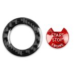 Auto-Kohlefaser-Ein-Knopf-Start-Dekorationsaufkleber für Infiniti Q50 2014-2020 / Q60 / QX60, For Infiniti Q50 2014-2020(Black + Red), For Infiniti Q50 2014-2020(Black), For Infiniti Q50 2014-2020(Red)