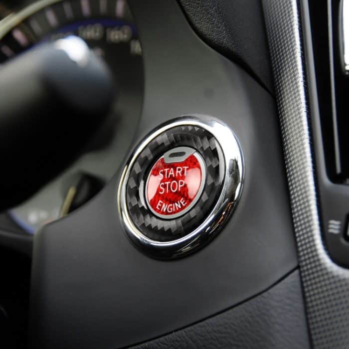 Auto-Kohlefaser-Ein-Knopf-Start-Dekorationsaufkleber für Infiniti Q50 2014-2020 / Q60 / QX60, For Infiniti Q50 2014-2020(Black + Red), For Infiniti Q50 2014-2020(Black), For Infiniti Q50 2014-2020(Red) – Bild 5