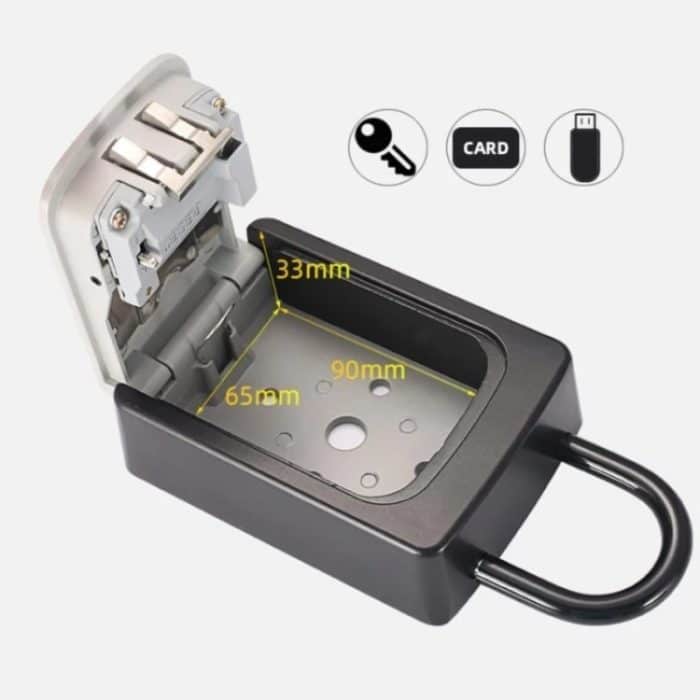 KS6500 Installationsfreie Schlüssel-Passwortbox für hängende Dekoration, Orange, Black, Red, Blue – Bild 3