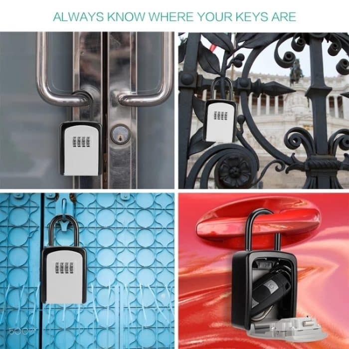 KS6500 Installationsfreie Schlüssel-Passwortbox für hängende Dekoration, Orange, Black, Red, Blue – Bild 7