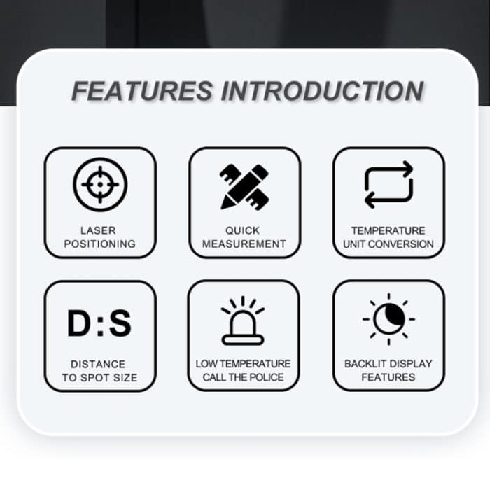 Wintact WT319B Infrarot-Thermometer mit LCD-Anzeige, Batterie nicht im Lieferumfang enthalten – Bild 6
