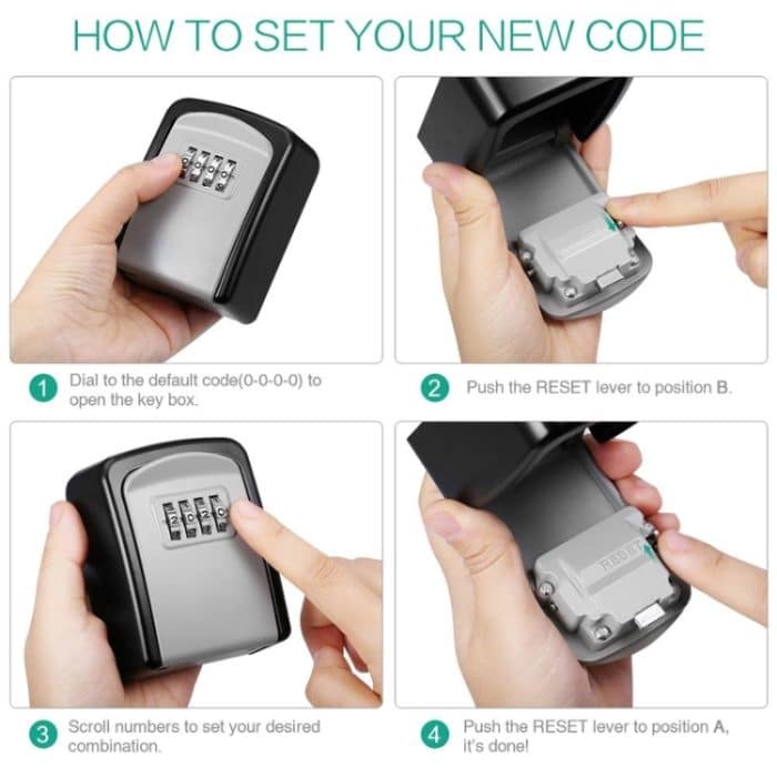 G9 4-stelliges Passwort-Schlüsselaufbewahrungsbox aus Aluminiumlegierung – Bild 5