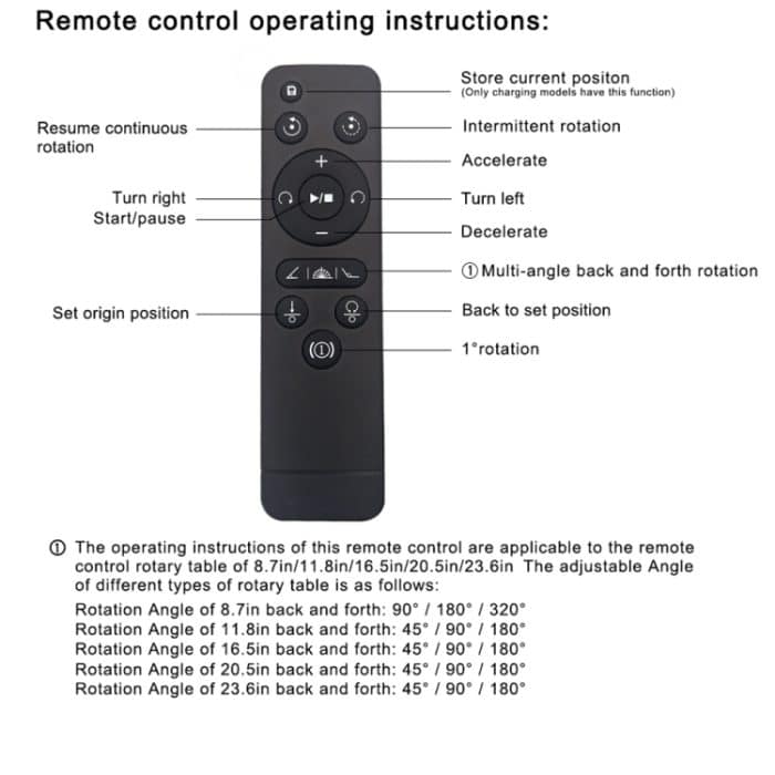 USB-elektrischer rotierender Drehteller-Ausstellungsständer, Belastung: 10 kg, 14.6cm Remote, 14.6cm Remote Mirror – Bild 5