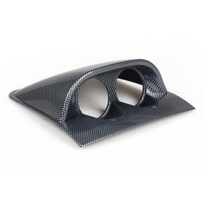 Auto 52mm 2 Löcher Armaturenbrett Messgerät Pod Halterung Halter, 2 Holes, Carbon Fiber, 2 Holes, Black – Bild 1