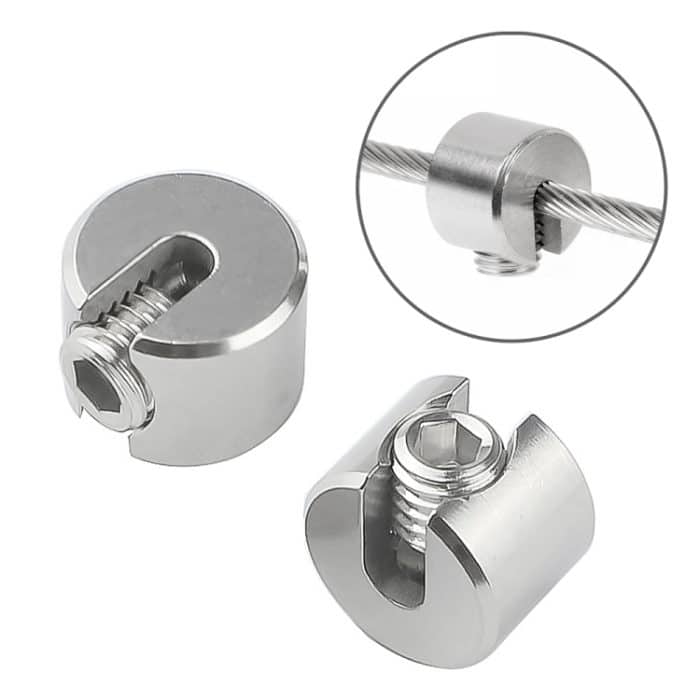 EDA003552601.jpg Fester Clip für Gartendrahtseile aus Edelstahl 316, 2 PCS M4x2, 2 PCS M8x3, 2 PCS M8x4, 2 PCS M10x5, 2 PCS M10x6 – Bild 1