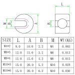 Fester Clip für Gartendrahtseile aus Edelstahl 316, 2 PCS M4x2, 2 PCS M8x3, 2 PCS M8x4, 2 PCS M10x5, 2 PCS M10x6 – Bild 6