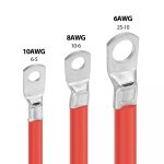 Auto 50 cm rotes + schwarzes Batterie-Wechselrichterkabel aus reinem Kupfer, 10AWG 6-5, 8AWG 10-6, 6AWG 25-8, 6AWG 25-10 – Bild 5