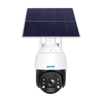 ESCAM QF724 3MP 24h-Aufzeichnung Cloud-Speicher PT 4G PIR-Alarm-IP-Kamera mit Solarpanel, US Plug, EU Plug
