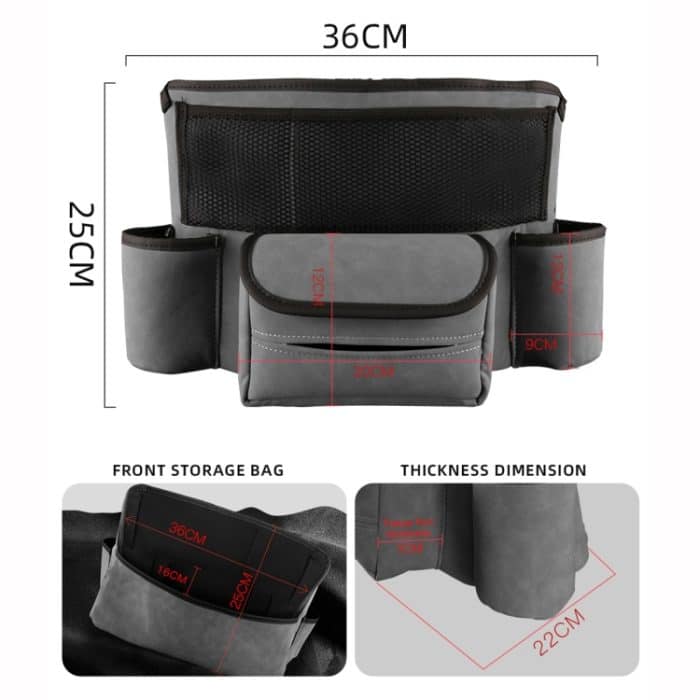 2 Stück Auto-Mittelkonsolen-Hängetasche, Schaffell-Leder-Aufbewahrungstasche – Bild 2