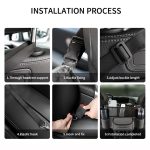 2 Stück Auto-Mittelkonsolen-Hängetasche, Schaffell-Leder-Aufbewahrungstasche – Bild 6