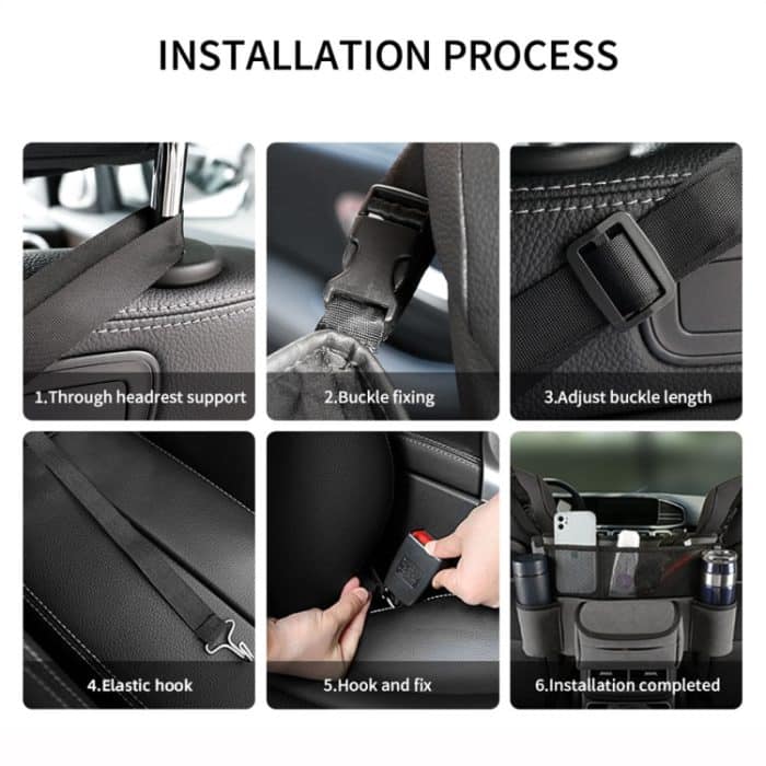 2 Stück Auto-Mittelkonsolen-Hängetasche, Schaffell-Leder-Aufbewahrungstasche – Bild 6