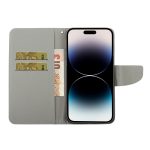 Handyhülle aus Leder mit farbiger Zeichnung, For iPhone 14 Pro Max – Bild 3