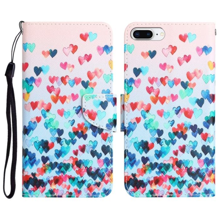 EDA003635319B.jpg Handyhülle aus Leder mit farbiger Zeichnung, For iPhone 7 Plus / 8 Plus – Bild 1