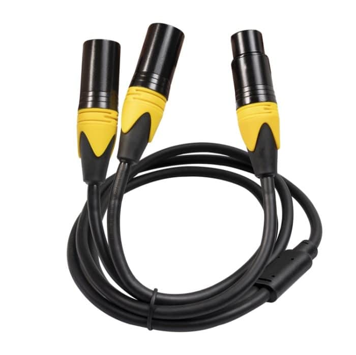 XK303MMF-10 Audiokabel, 3-polig, XLR-Buchse auf zwei XLR-Stecker, Länge: 1 m – Bild 1