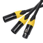 XK303MMF-10 Audiokabel, 3-polig, XLR-Buchse auf zwei XLR-Stecker, Länge: 1 m – Bild 2