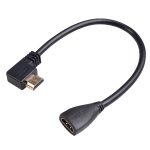 HDL-03 30 cm HDMI-Stecker-Winkel-Buchse-Adapterkabel, Left Angle, 90 Degrees, 270 Degrees