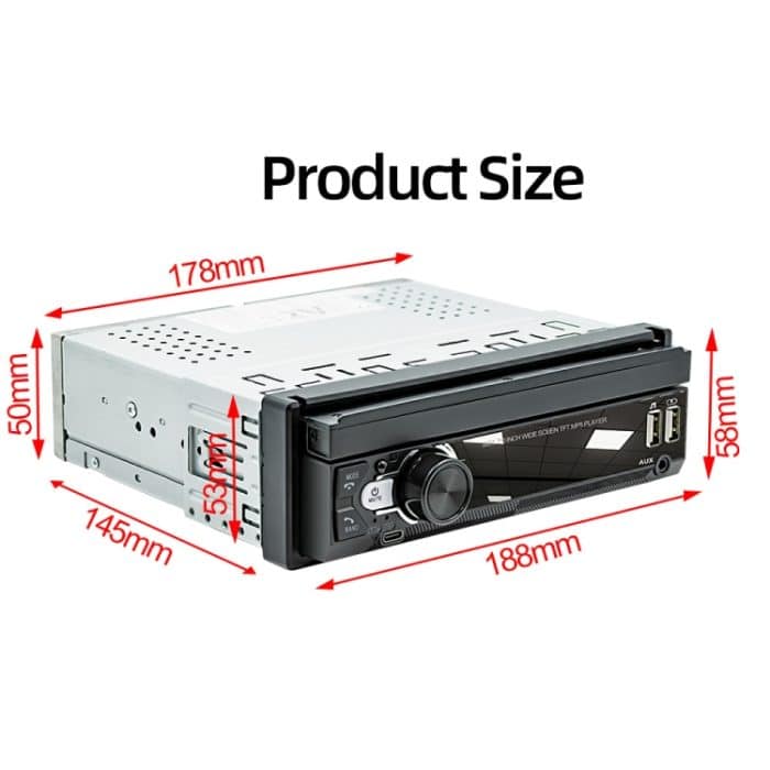 9901 Einziehbarer 7-Zoll-MP5-Player für das Auto Unterstützt UKW- und Handy-Internet – Bild 2