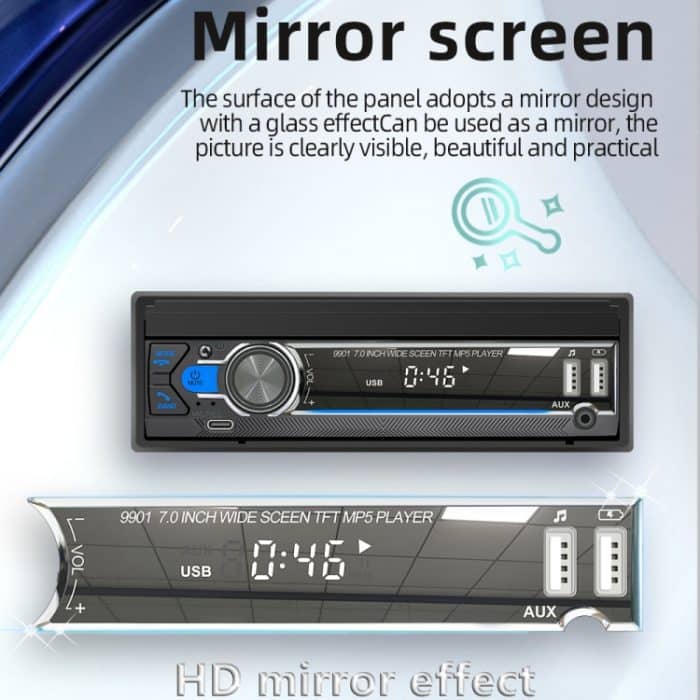 9901 Einziehbarer 7-Zoll-MP5-Player für das Auto Unterstützt UKW- und Handy-Internet – Bild 8