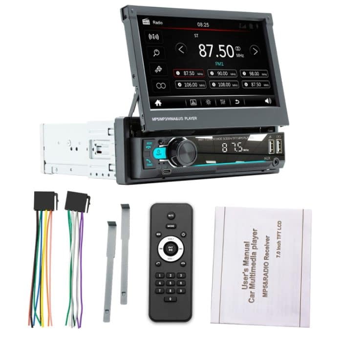 9901 Einziehbarer 7-Zoll-MP5-Player für das Auto Unterstützt UKW- und Handy-Internet – Bild 9