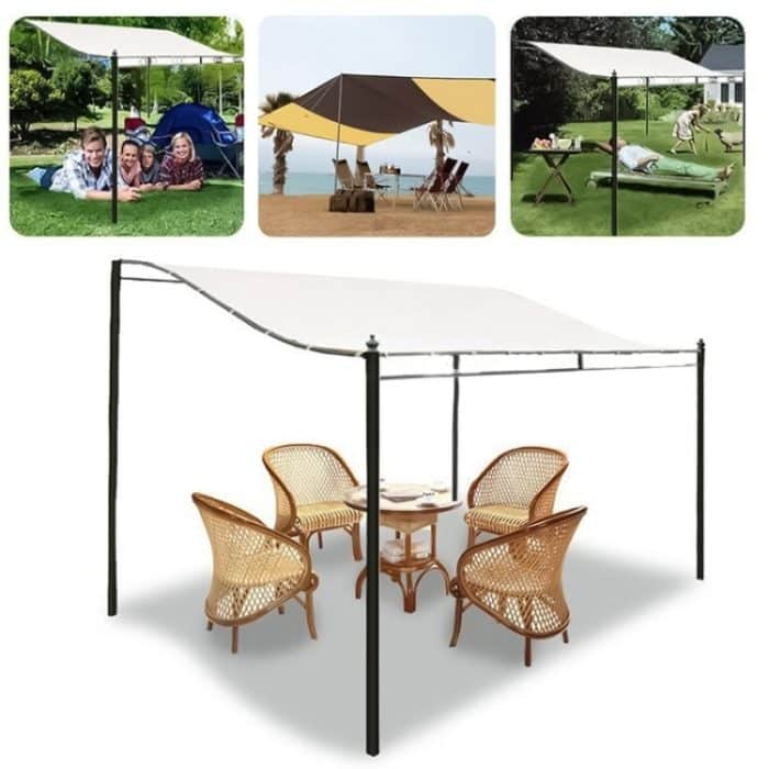 Markisenüberdachung für den Garten, Terrasse, wasserdicht, Schattentuch, 2.5X2.6m, 3X2.6m, 3X3m – Bild 3