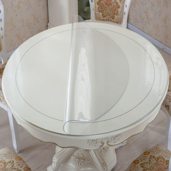 Transparente Tischdecke aus weichem Glas, wasserdichte Tischdecke für den Haushalt, PVC-Tischmatte, Dicke: 1 mm, 80x135cm, 85x135cm, 85x140cm, 90x120cm, 90x130cm, 90x135cm – Bild 6