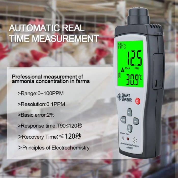 SmartSensor AR8500 Tragbares Ammoniakgas-NH3-Detektormessgerät – Bild 7