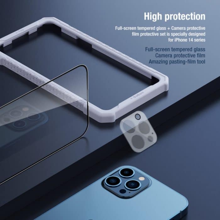 NILLKIN 2-in-1-HD-Vollbild-Hartglasfolie + Kameraschutz-Set, For iPhone 14, For iPhone 14 Plus, For iPhone 14 Pro, For iPhone 14 Pro Max – Bild 2