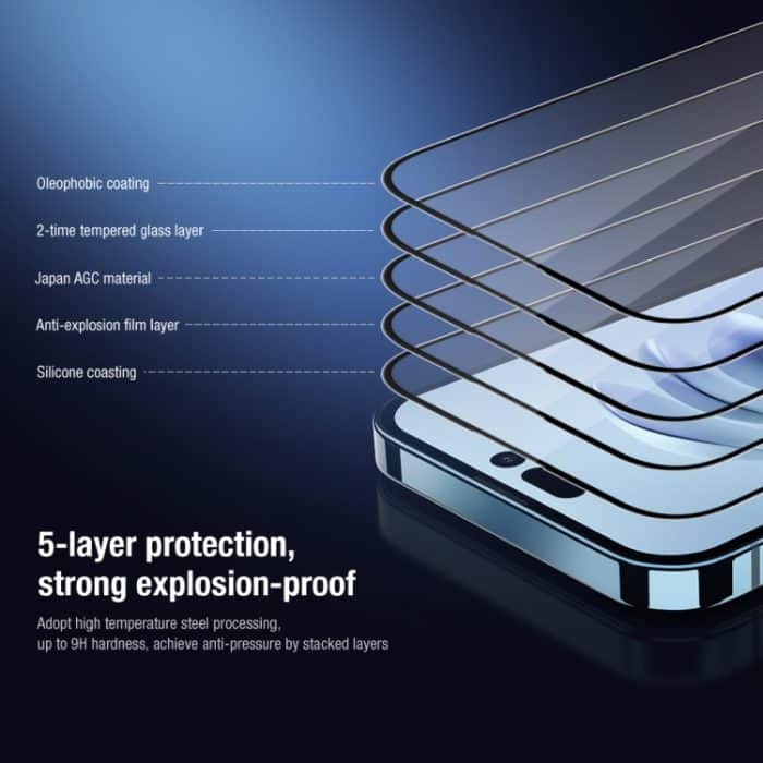 NILLKIN 2-in-1-HD-Vollbild-Hartglasfolie + Kameraschutz-Set, For iPhone 14, For iPhone 14 Plus, For iPhone 14 Pro, For iPhone 14 Pro Max – Bild 5