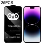 25 Stück stoßfeste, bruchsichere Airbag-Hartglasfolie, For iPhone 14 Pro Max (25 PCS), For iPhone 14 Pro (25 PCS)