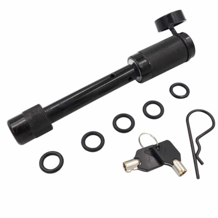 5/8-Zoll-Anhängerkupplungs-Kugelstange Anhängerkupplungs-Sicherungsstift Heavy Duty mit 2-Zoll-Schalldämpfer-Pad – Bild 1