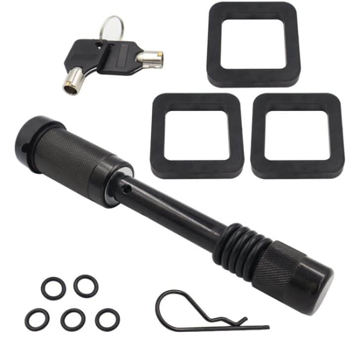 5/8-Zoll-Anhängerkupplungs-Kugelstange Anhängerkupplungs-Sicherungsstift Heavy Duty mit 2-Zoll-Schalldämpfer-Pad – Bild 4