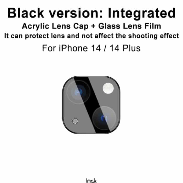 imak High Definition Integrierter Glaslinsenfilm, schwarze Version, For iPhone 14  / 14 Plus, For iPhone 14 Pro / 14 Pro Max – Bild 2