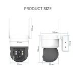 T34 2MP HD IP66 wasserdichte kabellose WLAN-Solarkamera, T34 White, T34 Black – Bild 3