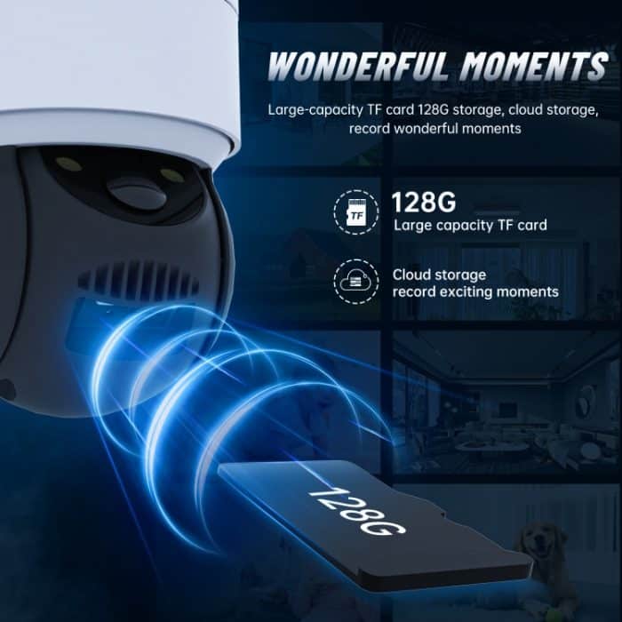 T34 2MP HD IP66 wasserdichte kabellose WLAN-Solarkamera, T34 White, T34 Black – Bild 9