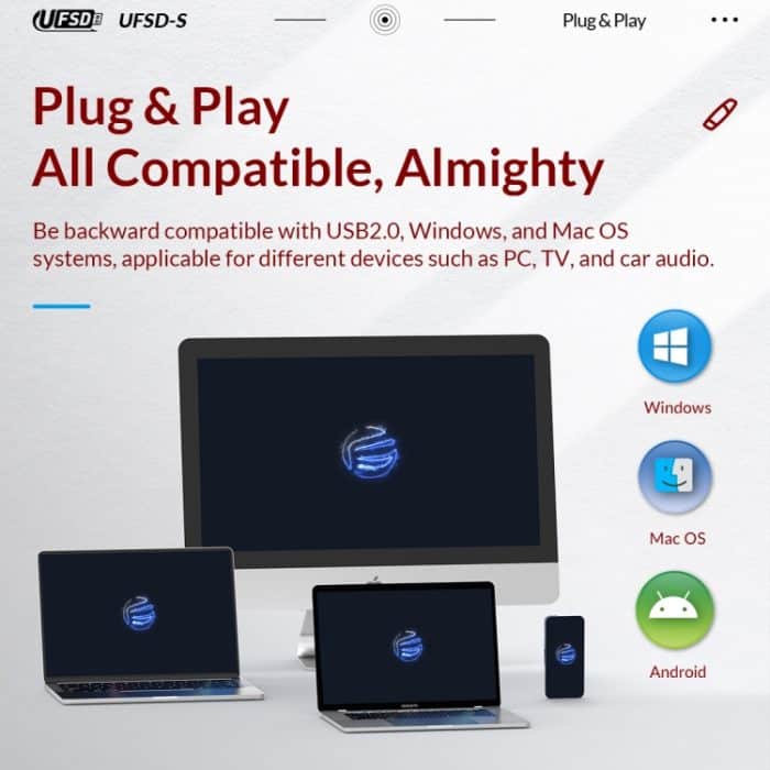 ORICO UFS-Flash-Laufwerk, Lesen: 450 MB/s, Schreiben: 350 MB/s, 64GB USB-A, 64GB Type-C, 128GB USB-A, 128GB Type-C, 256GB USB-A, 256GB Type-C, 512GB USB-A, 512GB Type-C – Bild 9