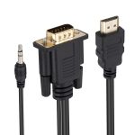 HDMI-zu-VGA-Adapterkabel mit Audio, Länge 1,8 m – Bild 2