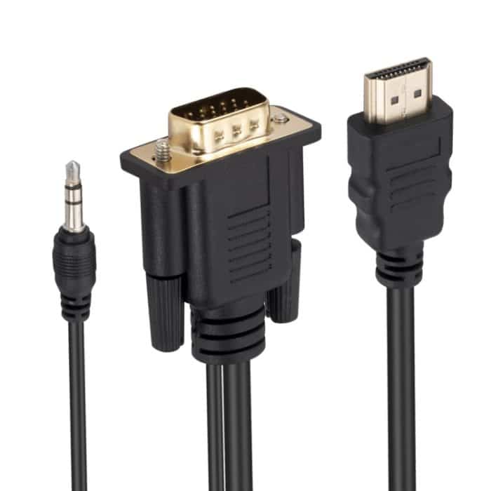 HDMI-zu-VGA-Adapterkabel mit Audio, Länge 1,8 m – Bild 2