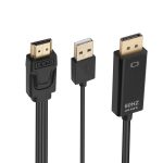 HDMI-zu-USB+DisplayPort-Adapterkabel mit Netzteil, Länge: 1,8 m, 180cm – Bild 2