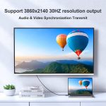 HDMI-zu-USB+DisplayPort-Adapterkabel mit Netzteil, Länge: 1,8 m, 180cm – Bild 5