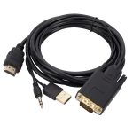 VGA-zu-HDMI-Adapterkabel mit Audioband-Stromversorgung, Länge: 1,8 m – Bild 2