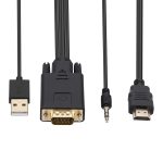 VGA-zu-HDMI-Adapterkabel mit Audioband-Stromversorgung, Länge: 1,8 m – Bild 4