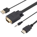 VGA-zu-HDMI-Adapterkabel mit Audioband-Stromversorgung, Länge: 1,8 m – Bild 5