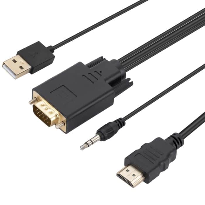 VGA-zu-HDMI-Adapterkabel mit Audioband-Stromversorgung, Länge: 1,8 m – Bild 5