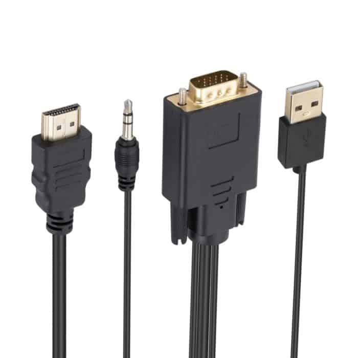 VGA-zu-HDMI-Adapterkabel mit Audioband-Stromversorgung, Länge: 1,8 m – Bild 6
