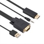 VGA-zu-DisplayPort-Adapterkabel mit Audioband-Stromversorgung, Länge: 1,8 m
