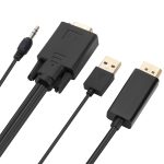 VGA-zu-DisplayPort-Adapterkabel mit Audioband-Stromversorgung, Länge: 1,8 m – Bild 3